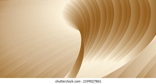 Olas degradadas con brillo de oro de seda. Diseño abstracto de portada, pancarta, fondo