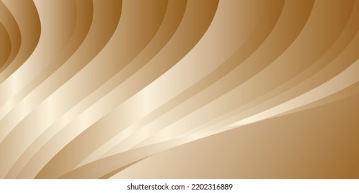 Gradient waves with silk gold glitter. Abstract cover design, banner, background