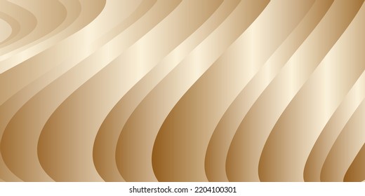 Gradient waves with silk gold glitter. Abstract cover design, banner, background