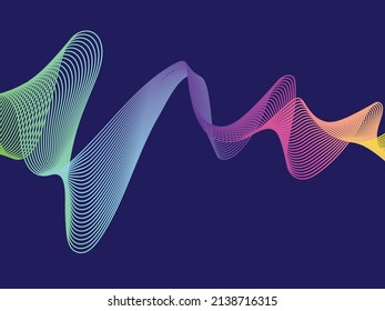 Gradient waves, technology background, sound waves
