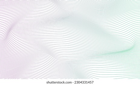 gradient wavy background. abstract vector lines wallpaper