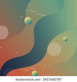 Gradient wavy background. Modern abstract shape. Vector illustration.