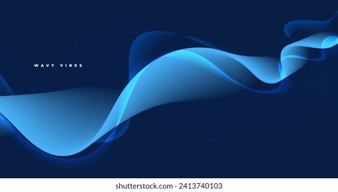 Gradient wavy background vector design in eps 10