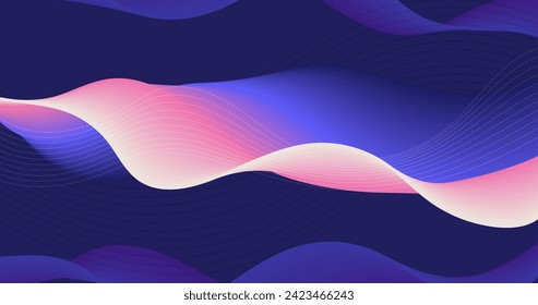 Gradient wavy background vector design in eps 10