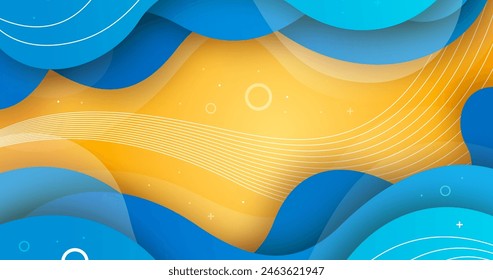 Gradient wavy background vector design in eps 10