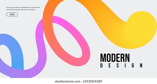 Gradient wavy colorful shape, abstract  background. Technology, innovation, business concept	