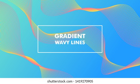 Gradient Wavy Lines Background Layout Template suitable for Web Banner, Landing Page, Flyer, Poster, Brochure, Presentation
