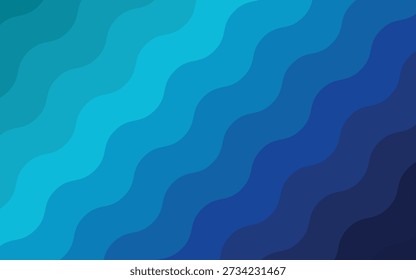 Gradient of wavy lines water palette