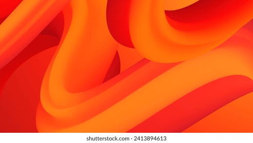 Gradient wavy orange background vector design in eps 10