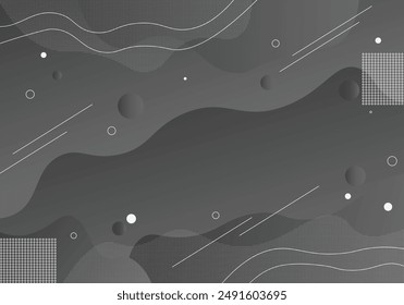 Gradient with wavy and rounded shape. Vector illustration.