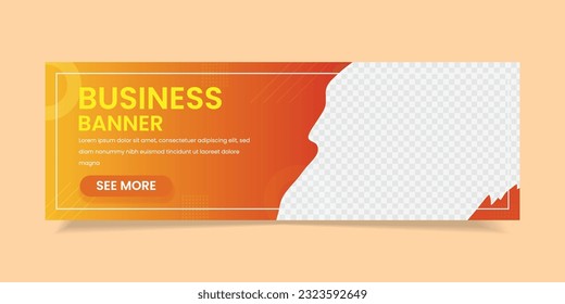 Gradient web banner template design