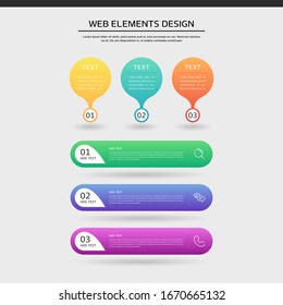 Gradient web element design set