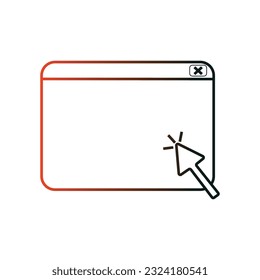 gradient web page template with cursor pointer vector illustration design