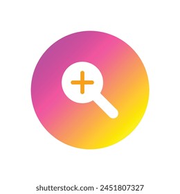 Gradient Web zoom in UI flat icon design