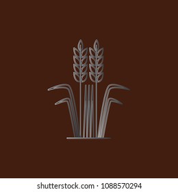 Gradient Wheat icon.Vector