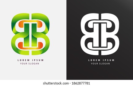 Gradient and white double B logo