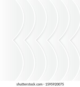 Gradient White and Gray Curves Lines Abstract Background,Vector Illustration.