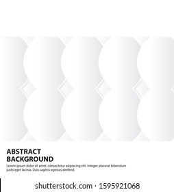 Gradient White and Gray Oval Shape Abstract Background,Vector Illustration.