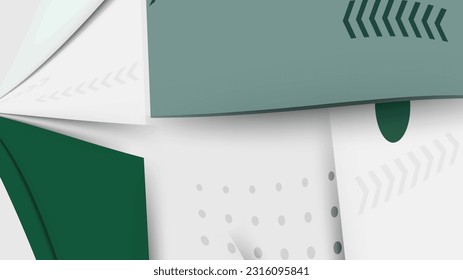 Gradient white green geometrical background