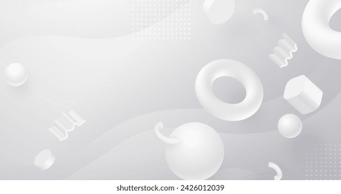 Gradient white monochrome background vector design in eps 10