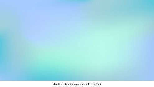 Gradient winter pastel background. Green, blue and purple colors. Flow design wallpaper. Blur vector illustration