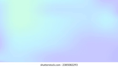 Gradient winter pastel background. Green, blue and purple colors. Flow design wallpaper. Blur vector illustration