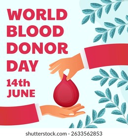 Gradiente Día Mundial del Donante de Sangre Ilustración Diseño