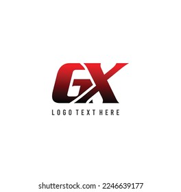 gradient Xolor GX initials letters logo, GX font, black and red gradient color initials, GX monogram, business logo, G, X, GX