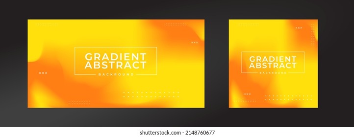 Gradient Yellow Abstract Background for Banner or Landing Page Mobile and Desktop Ready