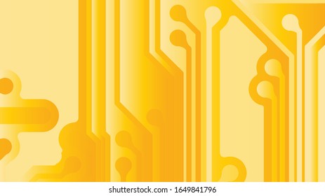 Gradient yellow abstract tech background. vector. eps10.