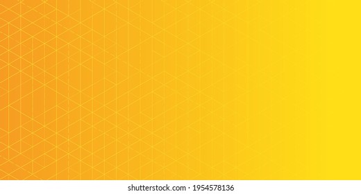 Gradient yellow background.Line art.Technology background.Geometric rhombuses.Abstract tech.Vector illustration.