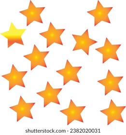 diseño de estrella de color amarillo gradiente 