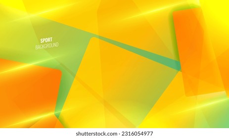 Gradient yellow futuristic gaming background. Technology innovation concept vector background