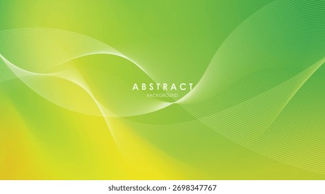 Fondo de paisaje de color amarillo y verde degradado. cartel, Anuncio y Plantilla.