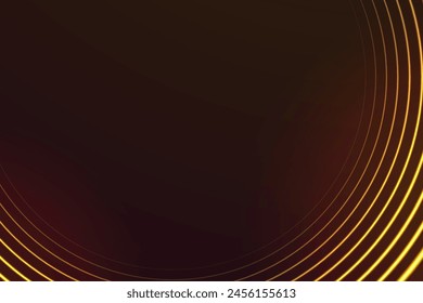 Gradient yellow laser glowing abstract background. Futuristic electric horizontal web banner. Modern tech style. Dynamic graphic template for wallpaper, mobile screen