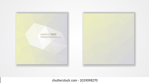 gradient yellow polygonal covers design. Minimal geometric pattern