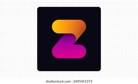 Gradient Z Letter Creative Monogram Vector Sign, Stylish and Gradient Logo Sign Z Letter, Z Character Logo Symbol