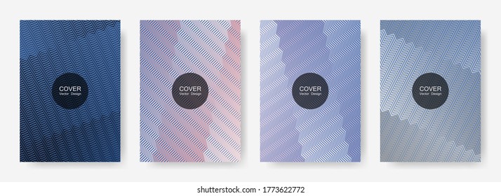 Gradient zig zag stripes texture vector backgrounds for   scientific covers. Simple zig zag gradient line stripes composition. Certificate backdrops design.