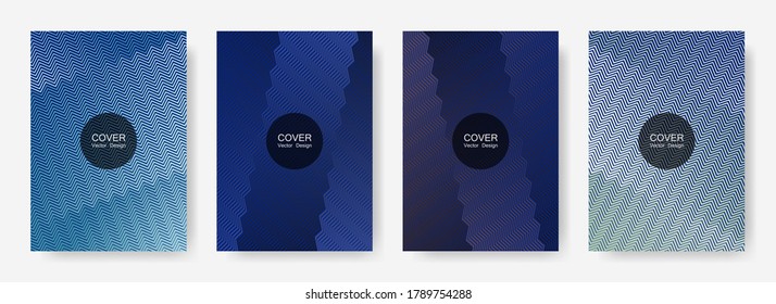 Gradient zig zag stripes texture vector backgrounds for   scientific covers. Modern zig zag gradient line stripes pattern. Certificate backdrops design.