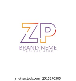 Logotipo plano del logotipo de la compañía del logotipo de ZP del gradiente
Plantillas de logotipo