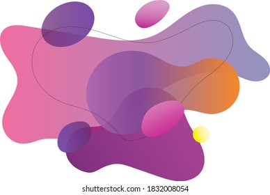 Gradiente С color.Resumen desdibujar formas libres. Tendencia