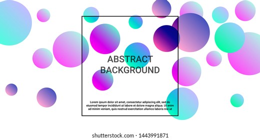 Gradients balls shapes. Creative design of coverages. Vector geometric illustration. Halftone, 3d. Abstract background of  pink, blue, green  gradients balls shapes.