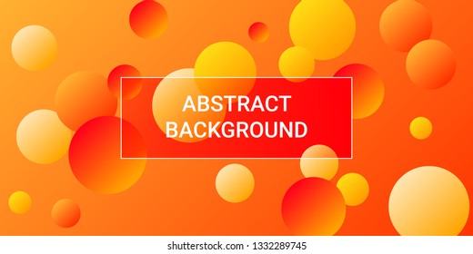 Gradients balls shapes. Futuristic design of coverages. Vector geometric illustration. Halftone, 3d. Abstract background of  orange, yellow, red  gradients balls shapes.