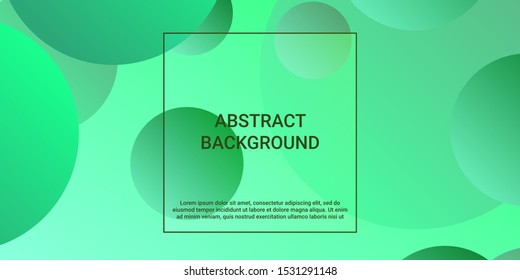 Gradients of balls shapes. Futuristic design of coverages.  Vector geometric illustration. Halftone, 3d. Abstract background of green gradients beads shapes.