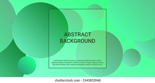 Gradients of balls shapes. Minimal coating design. Vector geometric illustration. Halftone, 3d. Abstract background of green gradients beads shapes.