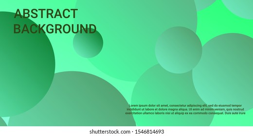 Gradients of balls shapes. Minimal coating design. Vector geometric illustration.  Abstract background of green gradients beads shapes.