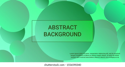 Gradients of balls shapes. Minimal coating design. Vector geometric illustration. Halftone, 3d. Abstract background of green gradients beads shapes.