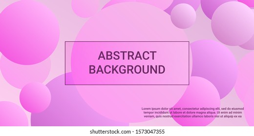 Gradients of balls shapes. Minimal coating design. Vector geometric illustration. Halftone, 3d. Abstract background of purple, pink gradients beads shapes.