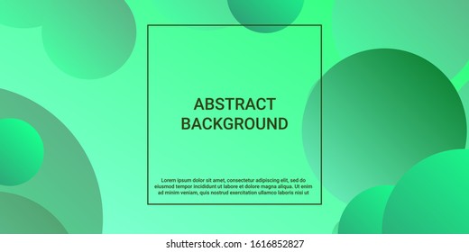 Gradients of balls shapes. Minimal coating design. Vector geometric illustration. Halftone, 3d. Abstract background of green gradients beads shapes.