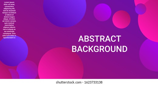 Gradients of balls shapes. Minimal coating design. Vector geometric illustration. Halftone, 3d. Abstract background of purple, pink gradients beads shapes.